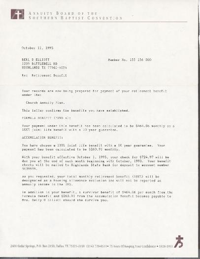 File:D171 Berl Elliott Retirement Info Annuity Board SBC 11 Oct 1993.pdf