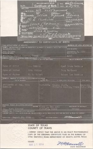 D197 Opal Robbins Birth Certificate 06 Jan 1911.pdf